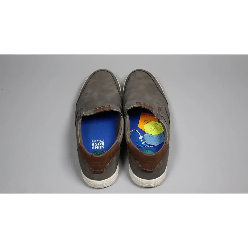 Nunn Bush Kore City Walk Men Grey Moc Toe Sneaker Slip On Loafer Shoe 11 Wide